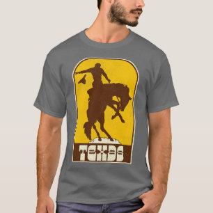 Texas Vintage Western Cowboy Rodeo Reise Souvenir T-Shirt