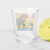 Texas Vintager Staat Deko-Abbildung mit Cowboy Schnapsglas (Rückseite)