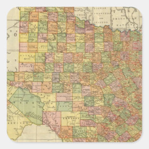 Texas von Rand McNally Quadratischer Aufkleber