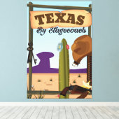 Texas von Stagecoach Leinwanddruck (Insitu (Holzboden))