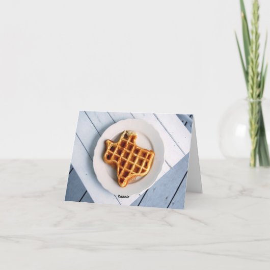Texas Waffle Notecard Karte (Rückseite)
