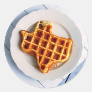 Texas Waffle Runder Aufkleber