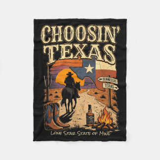 Texas wählen Lone Star State of Mind Cowboy Fleecedecke