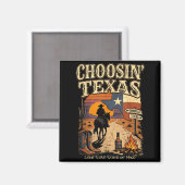 Texas wählen Lone Star State of Mind Cowboy Magnet (Vorderseite/Rückseite)