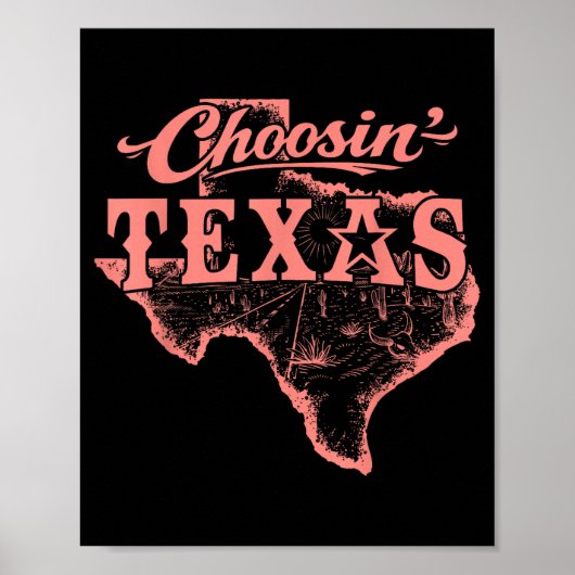Texas wählen Lone Star State of Mind Western Poster (Vorne)
