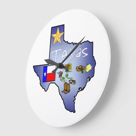 Texas Wall Clock Große Wanduhr (Winkel)