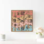 Texas-Wanduhr Quadratische Wanduhr (Zuhause)