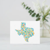 Texas Wasserfarbe Anpassbare Postkarte (Stehend Vorderseite)