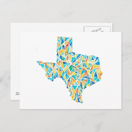 Texas Wasserfarbe Anpassbare Postkarte (Vorne/Hinten)