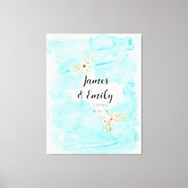 Texas Watercolor Wedding Guest Book Alternative Leinwanddruck