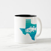 Texas Wave Fishing Zweifarbige Tasse (VorderseiteRechts)