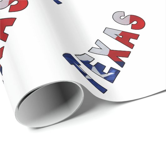 Texas Waving Flag Geschenkpapier (Rolleneckpunkt)