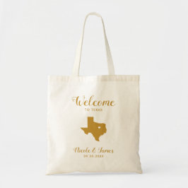 Texas Wedding Welcome Bag für Hotelgäste, Gold Tragetasche