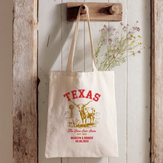 Texas Wedding Welcome Bag, Staat Liebe Tragetasche