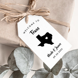 Texas Wedding Welcome Bag Tags, Karte Geschenkanhänger