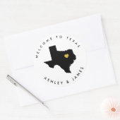 Texas Wedding Welcome Sticker für Leckerei Box Bag (Umschlag)