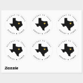Texas Wedding Welcome Sticker für Leckerei Box Bag (Blatt)