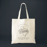Texas Wedding Welcome Tote Bag Tragetasche<br><div class="desc">Diese Tasche in Texas ist ideal,  um die Gäste der Stadt zu Ihrer Hochzeit zu empfangen! Packen Sie es mit lokalen Goodies für ein extra lustiges Willkommenspaket.</div>
