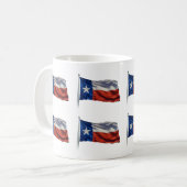 Texas weht Flagge Kaffeetasse (Vorderseite Links)