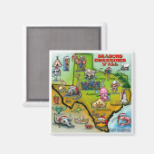 TEXAS Weihnachtskarte Magnet (Vorderseite/Rückseite)