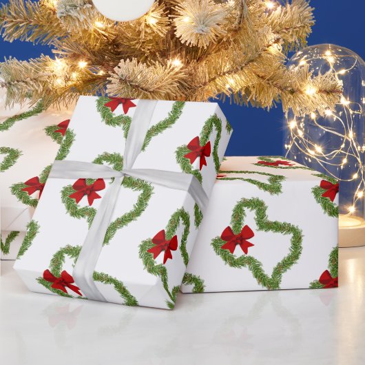 Texas Weihnachtskranz mit Red Bow Geschenkpapier (Feiertage)