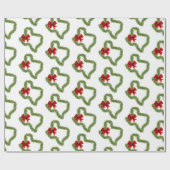 Texas Weihnachtskranz mit Red Bow Geschenkpapier (Flach)