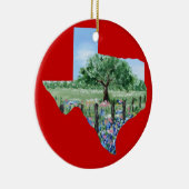 Texas-Weihnachtsverzierung Keramik Ornament (Rechts)