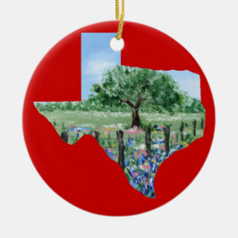 Texas-Weihnachtsverzierung Keramik Ornament