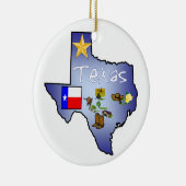Texas-Weihnachtsverzierung Keramikornament (Rechts)