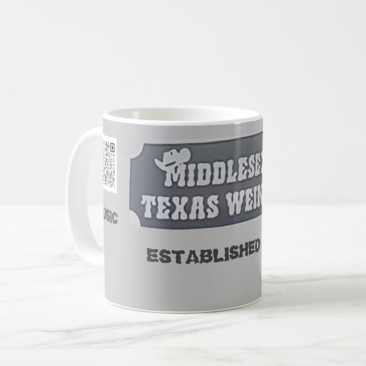 Texas Weiner Coffee Tasse Est 1985 B (Vorderseite Links)