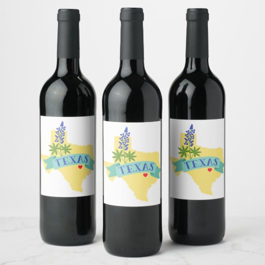 Texas Weinetikett (Flaschen)