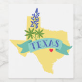 Texas Weinetikett (Einzelnes Label)