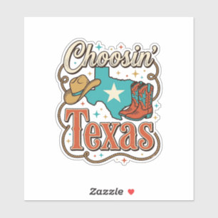 Texas Western Vintage Cowgirl Grafik T-Shirt Desi Aufkleber