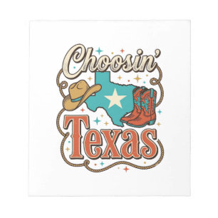 Texas Western Vintage Cowgirl Grafik T-Shirt Desi Notizblock