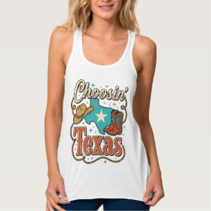 Texas Western Vintage Cowgirl Grafik T-Shirt Desi Tank Top