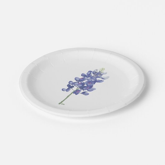 Texas Wild Blume Bluebonnet Pappteller (Schrägansicht)