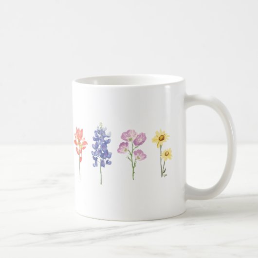Texas Wild Blume - Indian Paintbrush, Bluebonnet Kaffeetasse (Rechts)