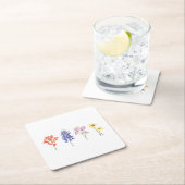 Texas Wild Blume - Indian Paintbrush, Bluebonnet Rechteckiger Pappuntersetzer (Vor Ort)