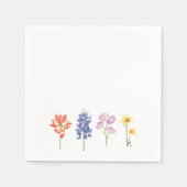 Texas Wild Blume - Indian Paintbrush, Bluebonnet Serviette (Vorderseite)