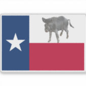 Texas Wild Hog Flag Aufkleber (Vorderseite)