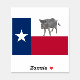 Texas Wild Hog Flag Aufkleber