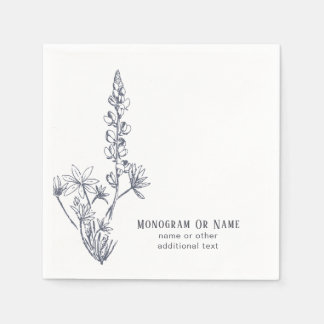 Texas Wildblume Bluebonnet Familienname Serviette