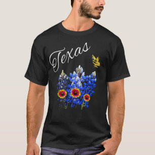Texas Wildblume Butterfly Zuhause Staat Bluebonnet T-Shirt