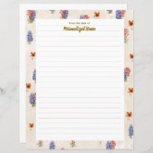 Texas-Wildblume-Papierblatt (Vorne/Hinten)