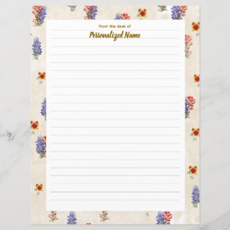 Texas-Wildblume-Papierblatt