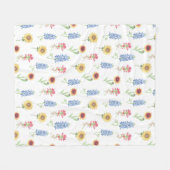 Texas Wildblume Pattern Fleecedecke (Vorderseite (Horizontal))