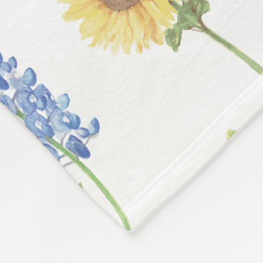 Texas Wildblume Pattern Fleecedecke (Ecke)