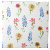 Texas Wildblume Pattern Fliese (Vorderseite)