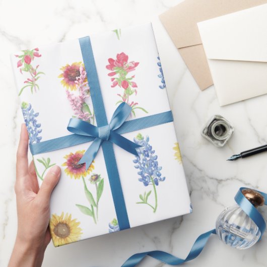 Texas Wildblume Pattern Geschenkpapier (Schenken)