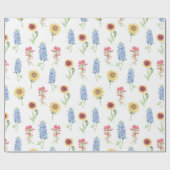 Texas Wildblume Pattern Geschenkpapier (Flach)